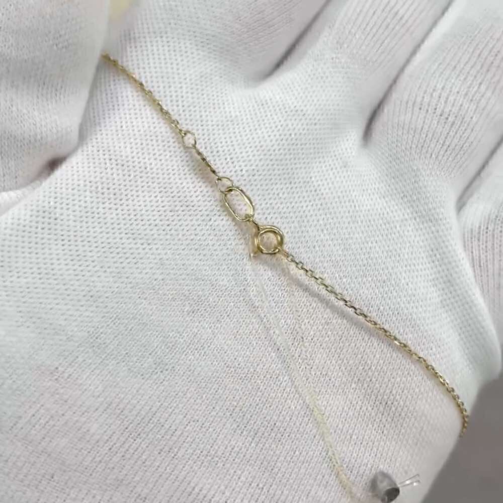 Купить Образ из желтого золота "Божия Матерь Казанская" с бриллиантами на цепочке (51059)