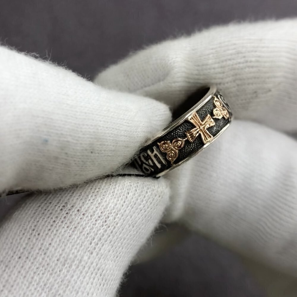 Купить Кольцо из серебра "Спаси и Сохрани" (32200)