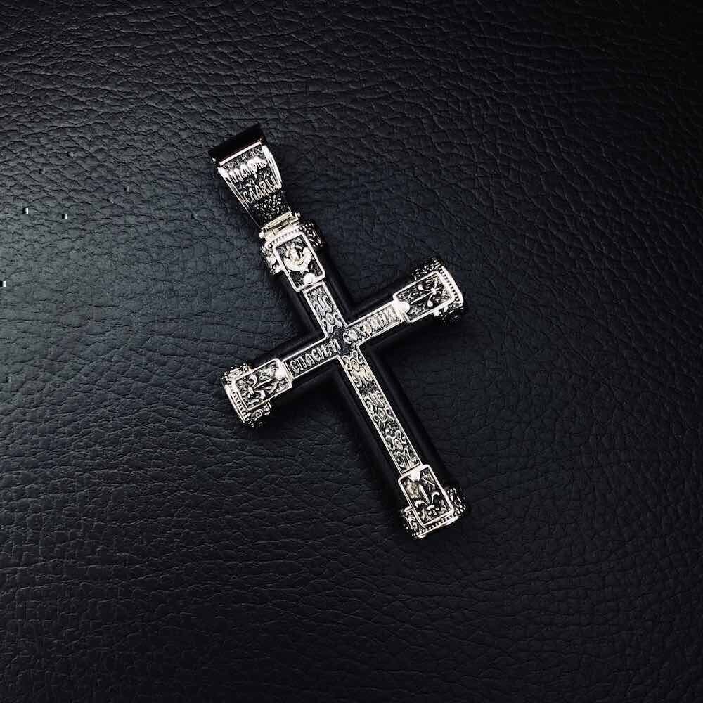 Купить Крест из серебра "Спаси и Сохрани" (97014)