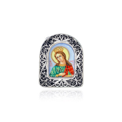картинка Икона "Святая Екатерина" финифть (20170) 