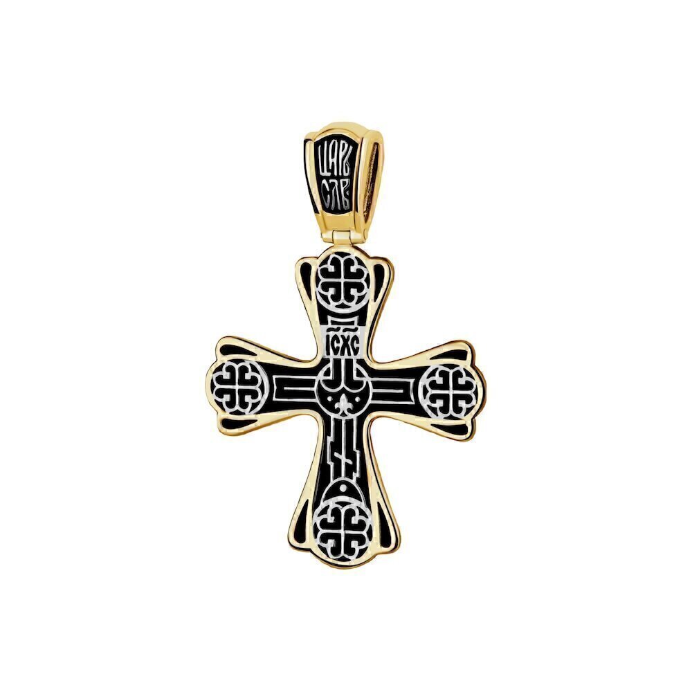Купить Крест из серебра с узором (42761)