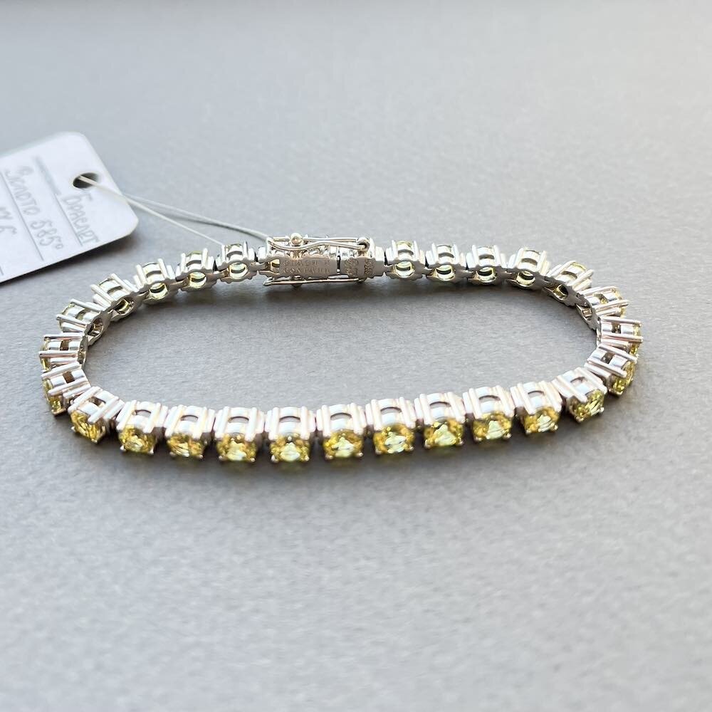 Купить Браслет из белого золота с сапфирами (11003)