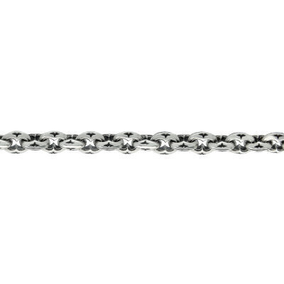 картинка Цепь литая из серебра "Якорь" с узором (92375) 