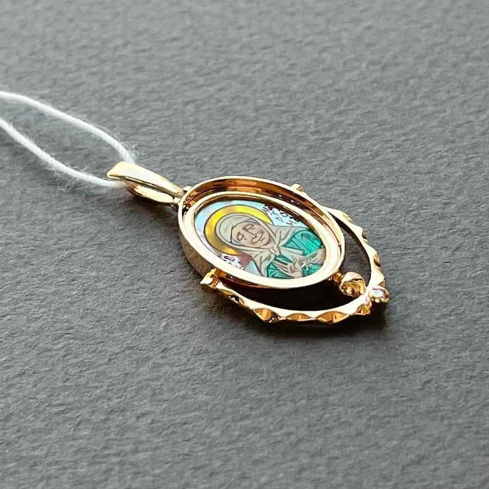 Купить Образ из красного золота "Святая Матрона Московская" с бриллиантом (51054)