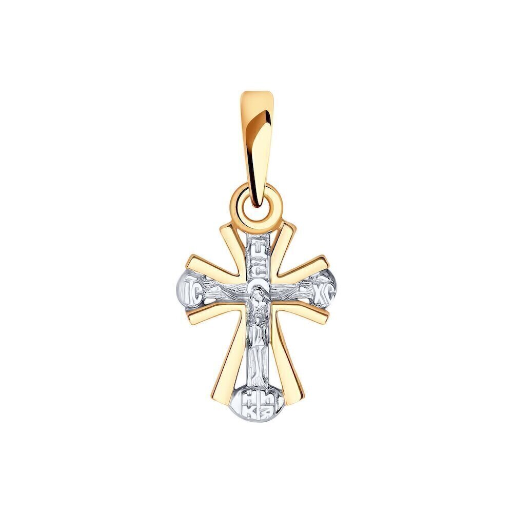 Купить Крест из красного золота "Спаси и Сохрани" (41565)