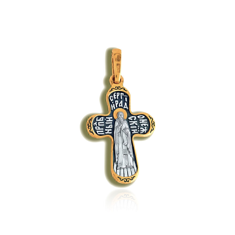 Купить Крест из серебра "Святой Сергий Радонежский" (27391)