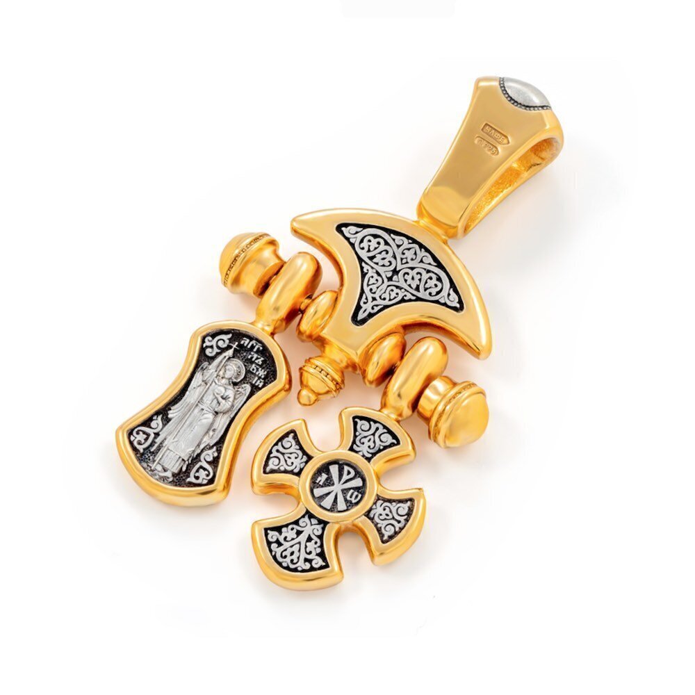 Купить Подвеска из серебра "Распятие. Божия Матерь Валаамская" (59342)