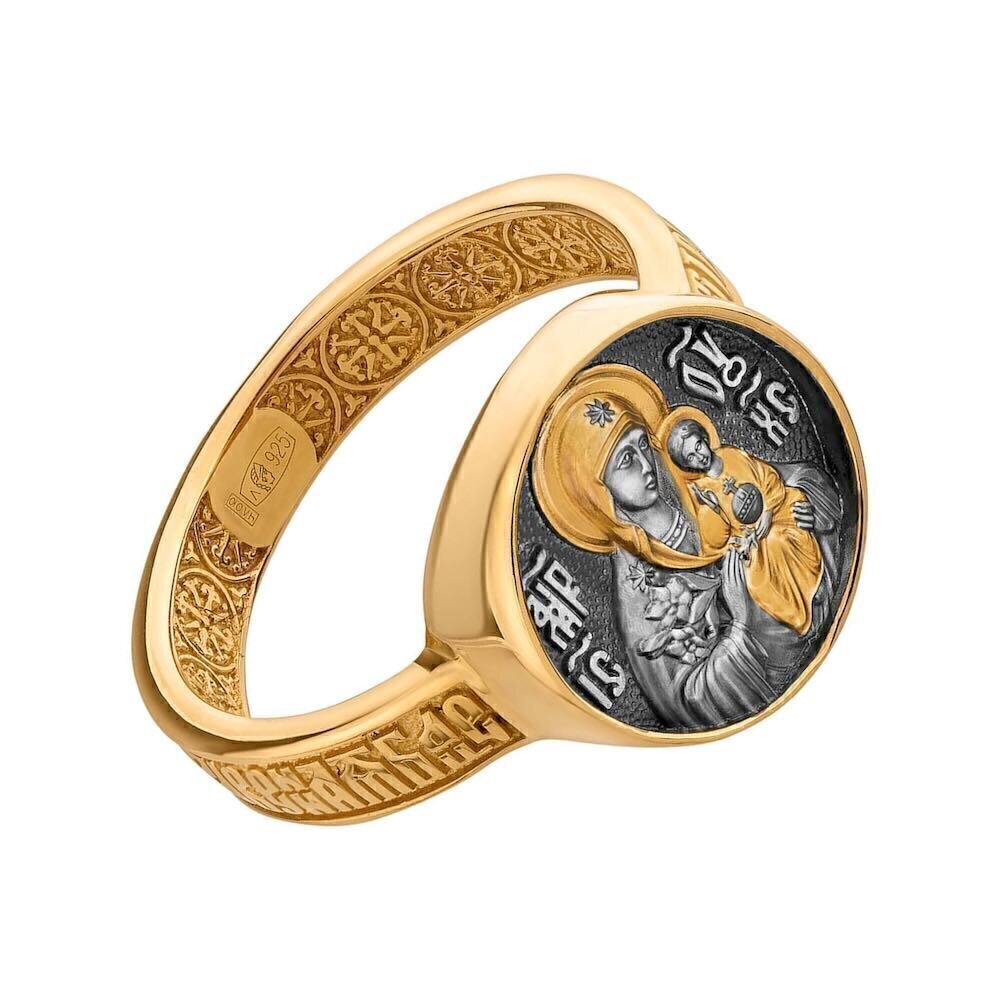 Купить Кольцо из серебра "Божия Матерь Неувядаемый цвет" (32332)