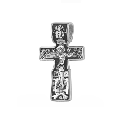 картинка Крест из серебра "Святой Николай Чудотворец" (42826) 