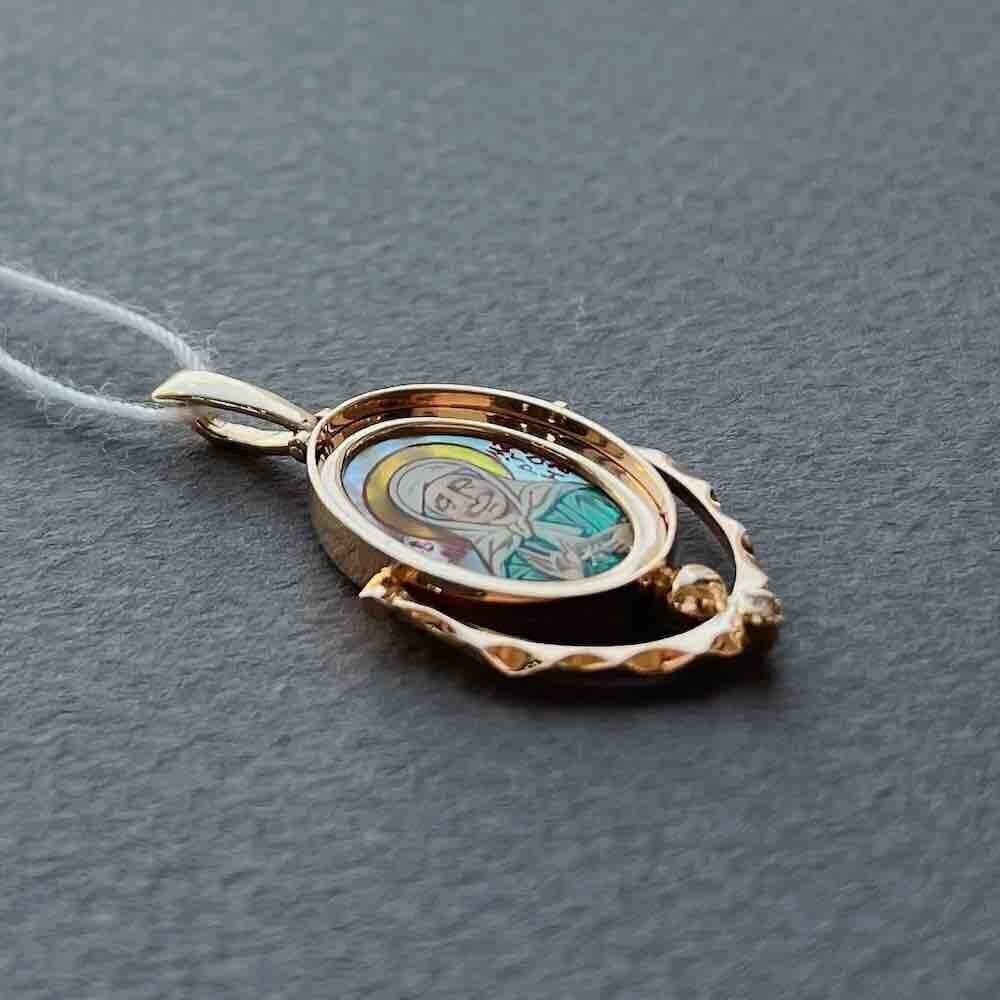 Купить Образ из красного золота "Святая Матрона Московская" с бриллиантом (51054)