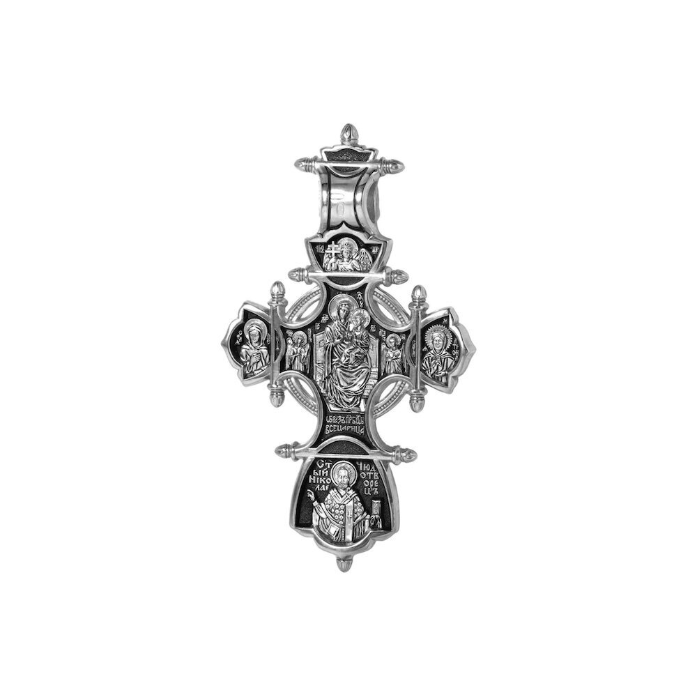 Купить Крест из серебра "Божия Матерь Всецарица" (42901)