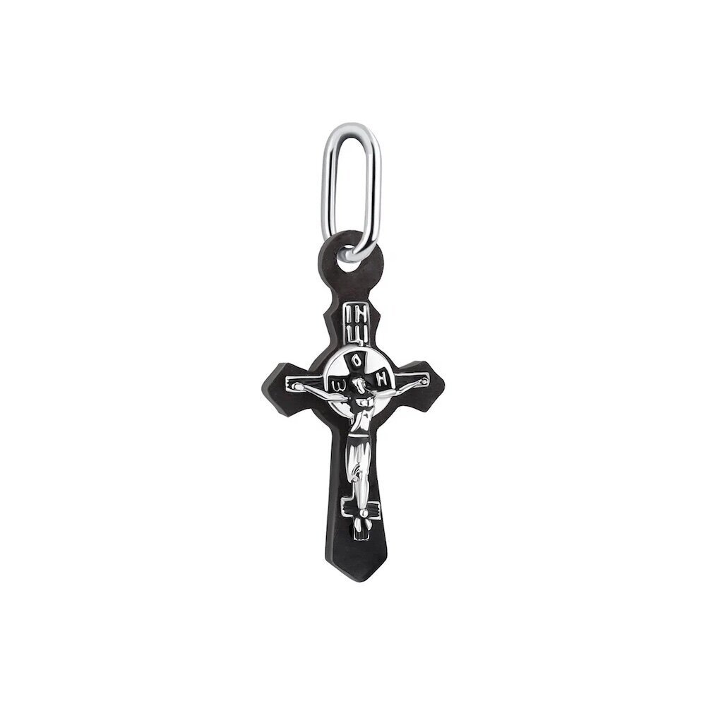 Купить Крест из серебра и дерева граб "Распятие Христа" (42691)