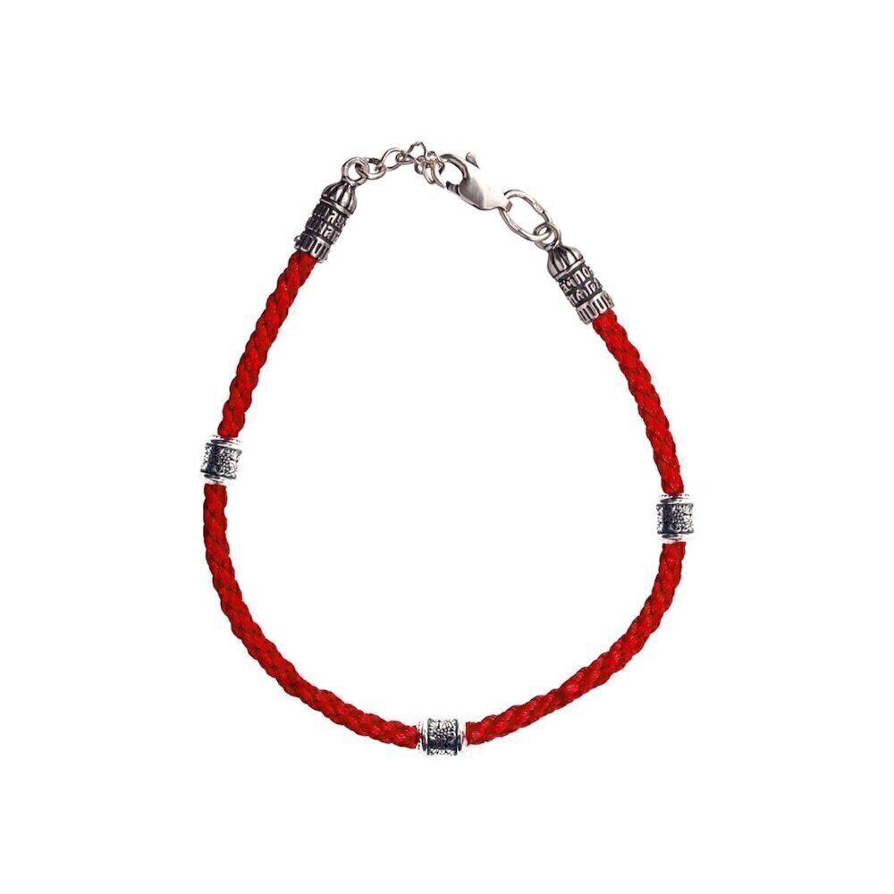 Купить Браслет из шнурка и серебра "Спаси и Сохрани" (12208)