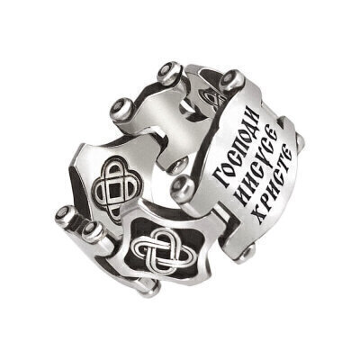 картинка Кольцо из серебра "Господи Иисусе Христе" (32077) 