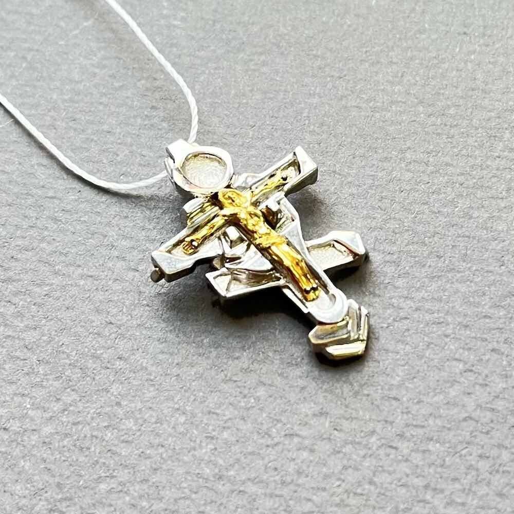 Купить Крест малый из серебра "Сердце Христа" (42453)