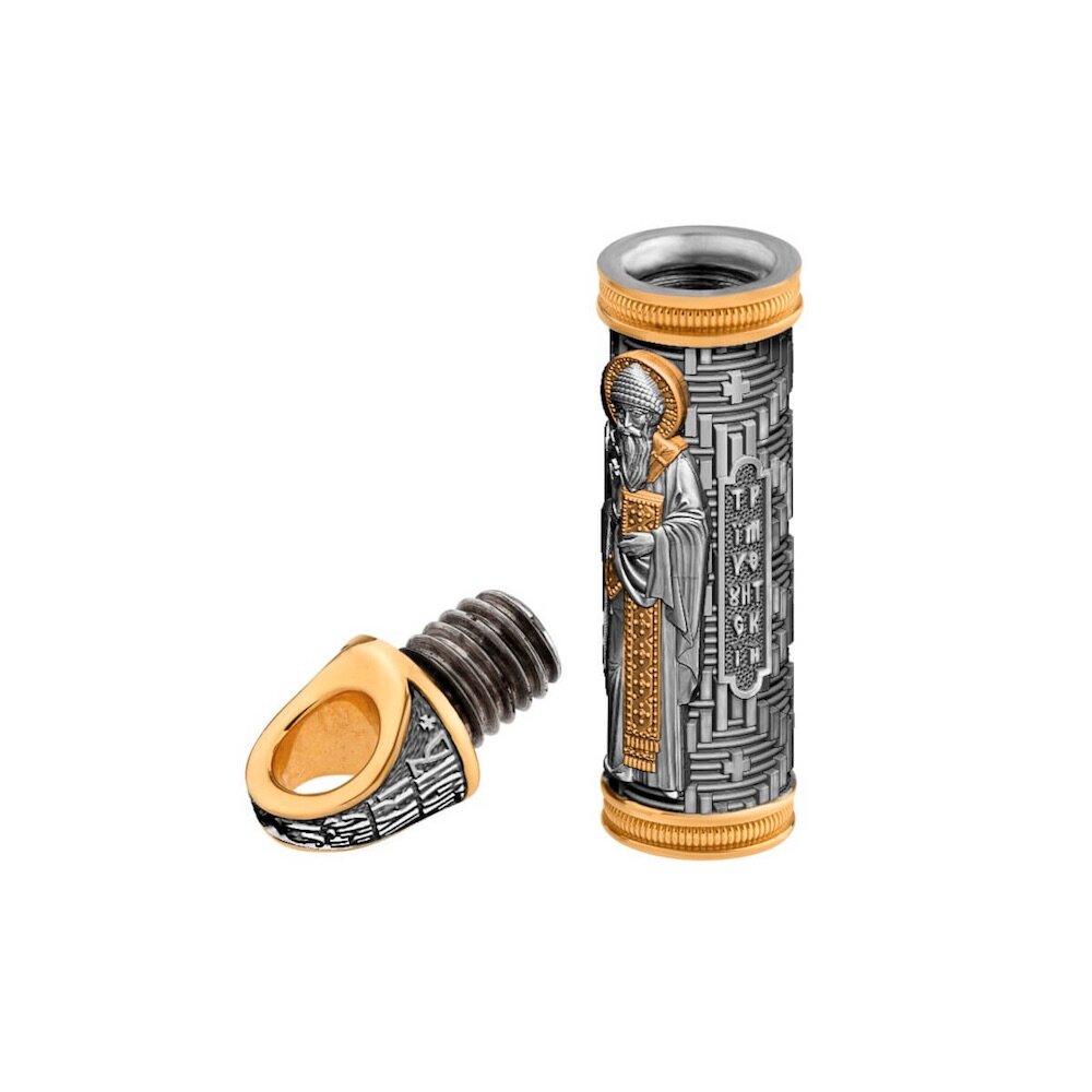 Купить Подвеска мощевик из серебра "Святой Спиридон Тримифунтский" (59420)