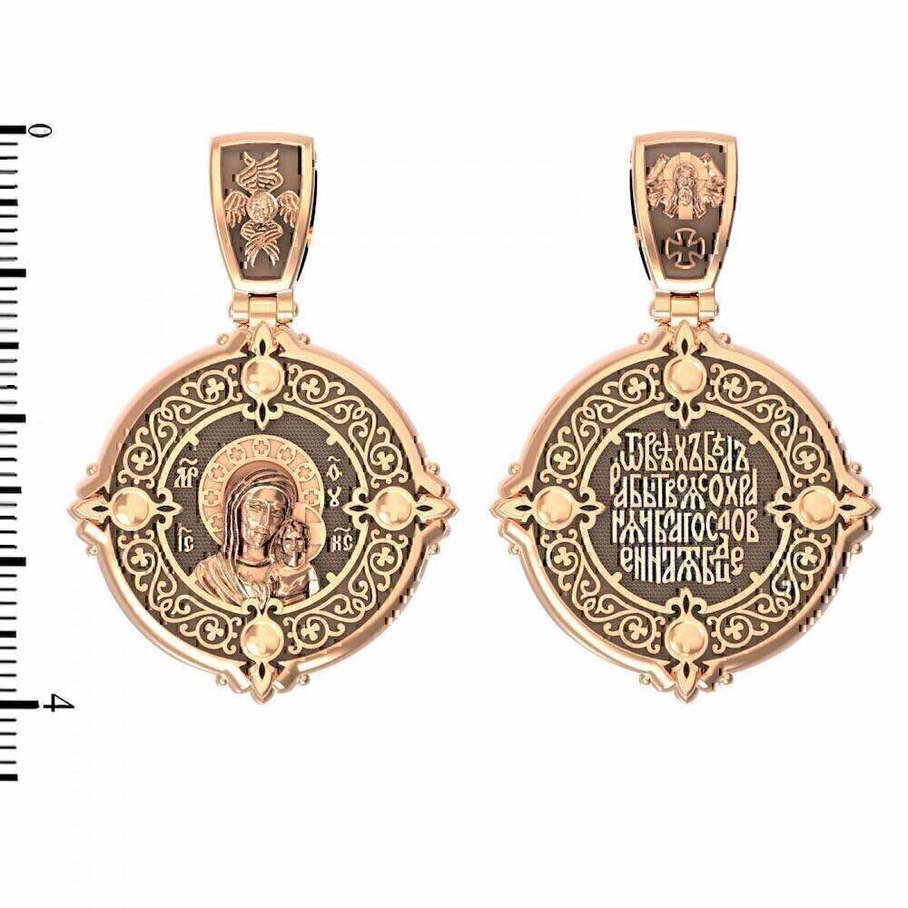 Купить Образ из красного золота "Божия Матерь Казанская" (30605)