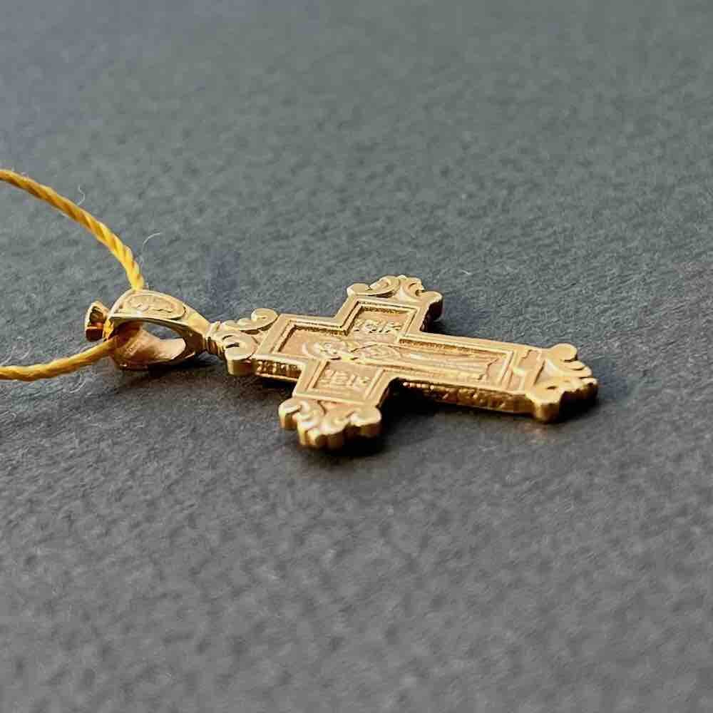 Купить Крест из красного золота "Богородица" (41012)