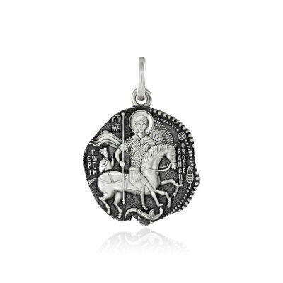 картинка Образ из серебра "Святой Георгий Победоносец" (35046) 