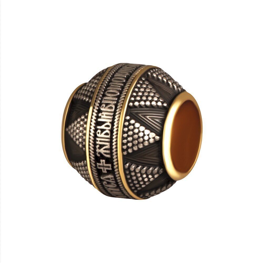 Купить Бусина из серебра "Живым в помощи" (59398)