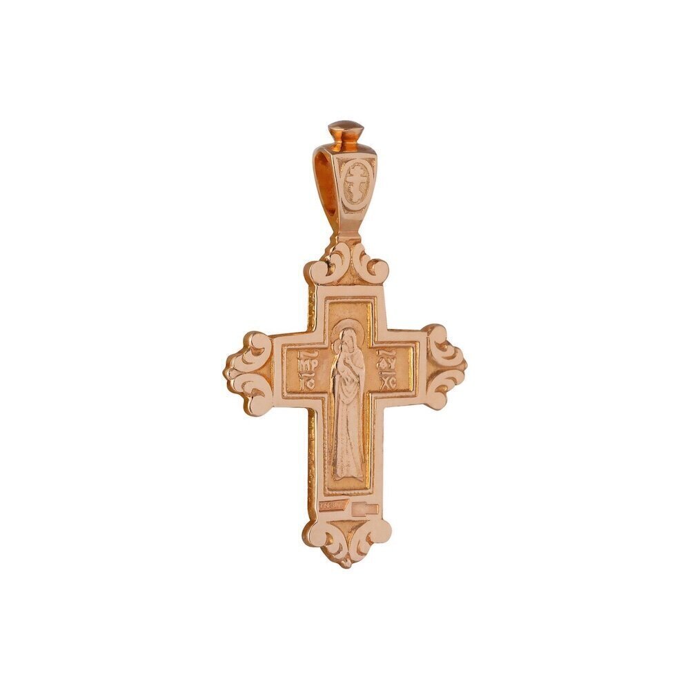 Купить Крест из красного золота "Богородица" (41012)