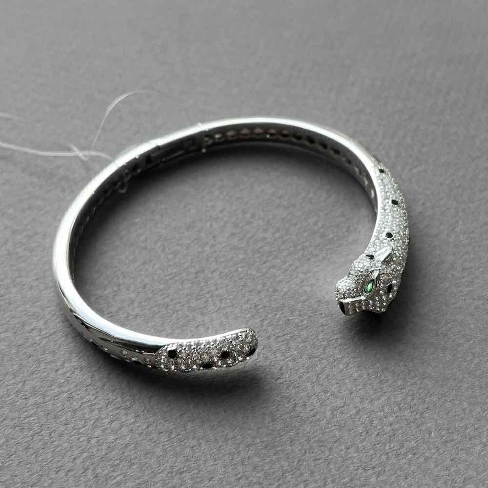 Купить Браслет из серебра "Пантера" с фианитами (12413)