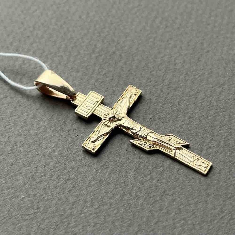 Купить Крест из красного золота "Спаси и Сохрани" (41444)