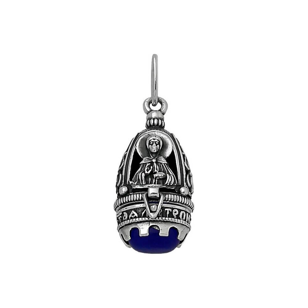 Купить Образ-мощевик из серебра "Святая Матрона Московская" с фианитом (52856)