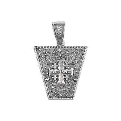 картинка Подвеска из серебра "Крест Иерусалимский" (52774) 