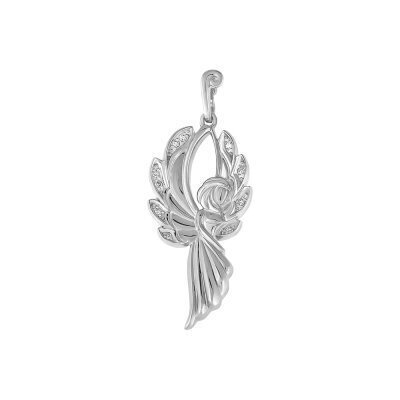 картинка Подвеска из серебра "Ангел" с фианитами (52788) 