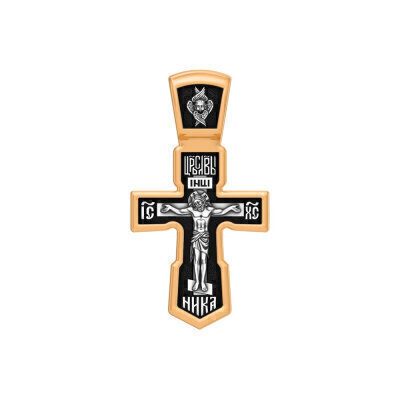 картинка Крест из серебра "Да воскреснет Бог" (42846) 