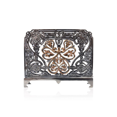 картинка Салфетница из серебра с позолотой (81017) 