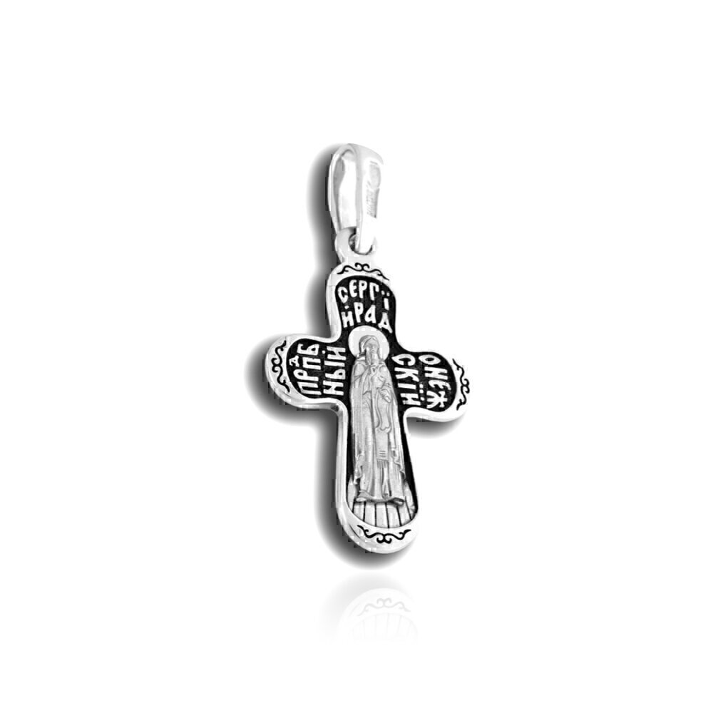 Купить Крест из серебра "Святой Сергий Радонежский" (27296)