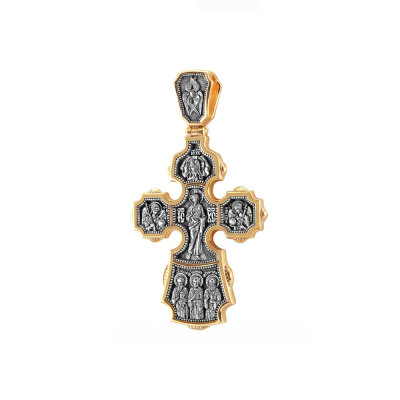 картинка Крест из серебра "Да воскреснет Бог" (42869) 