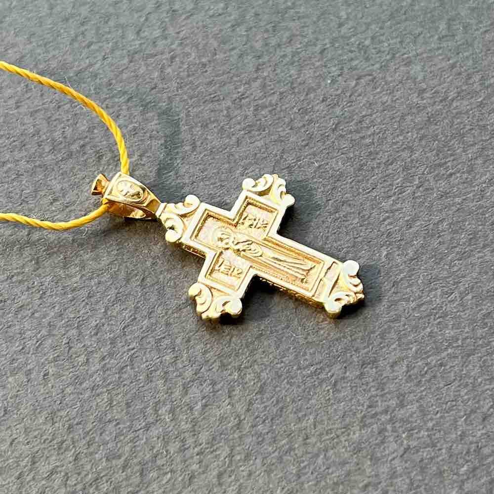 Купить Крест из красного золота "Богородица" (41012)