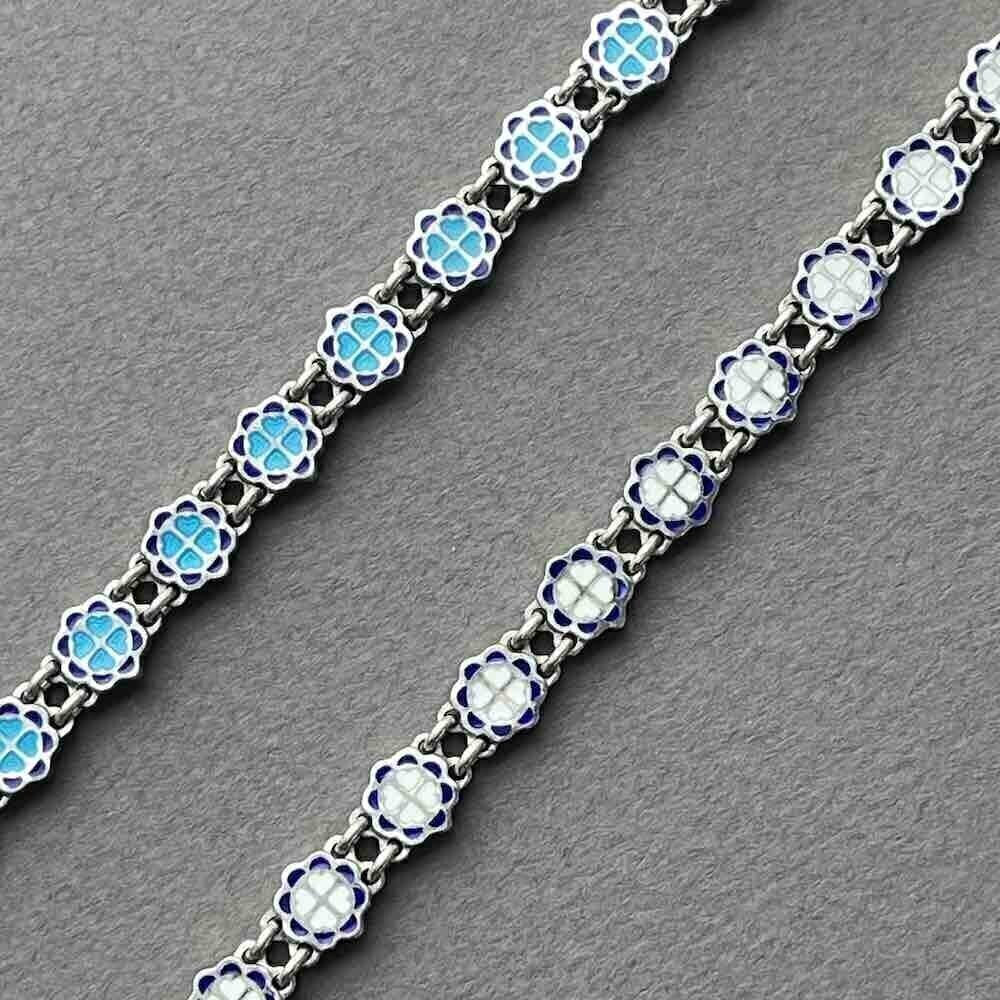 Купить Цепь из серебра с эмалью (92078)