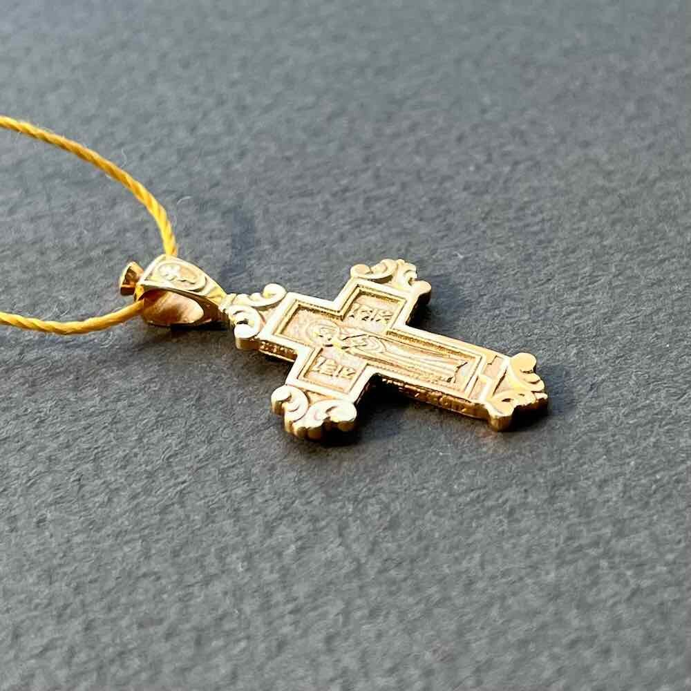 Купить Крест из красного золота "Богородица" (41012)