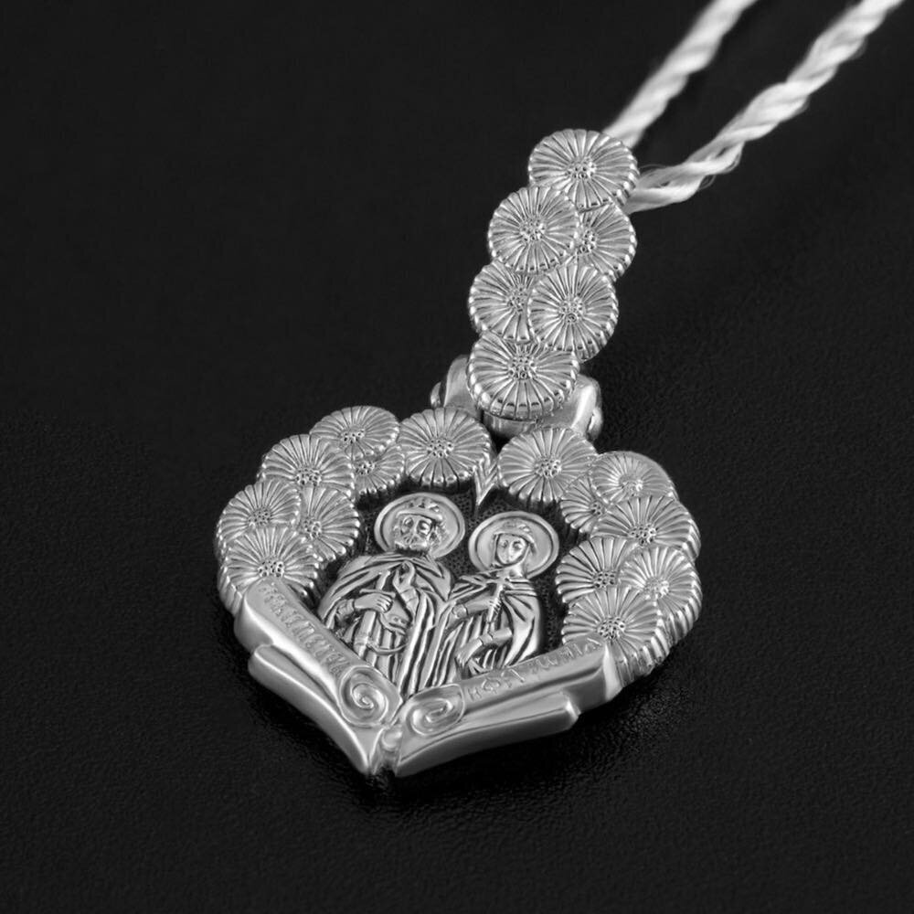 Купить Образ из серебра "Святые Петр и Феврония" (59371)