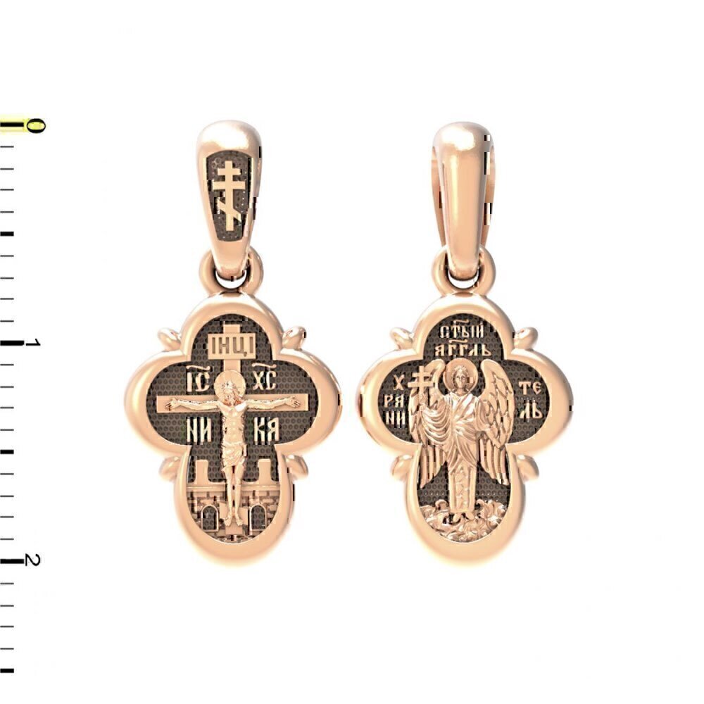 Купить Крест из красного золота "Ангел-Хранитель" (22534)