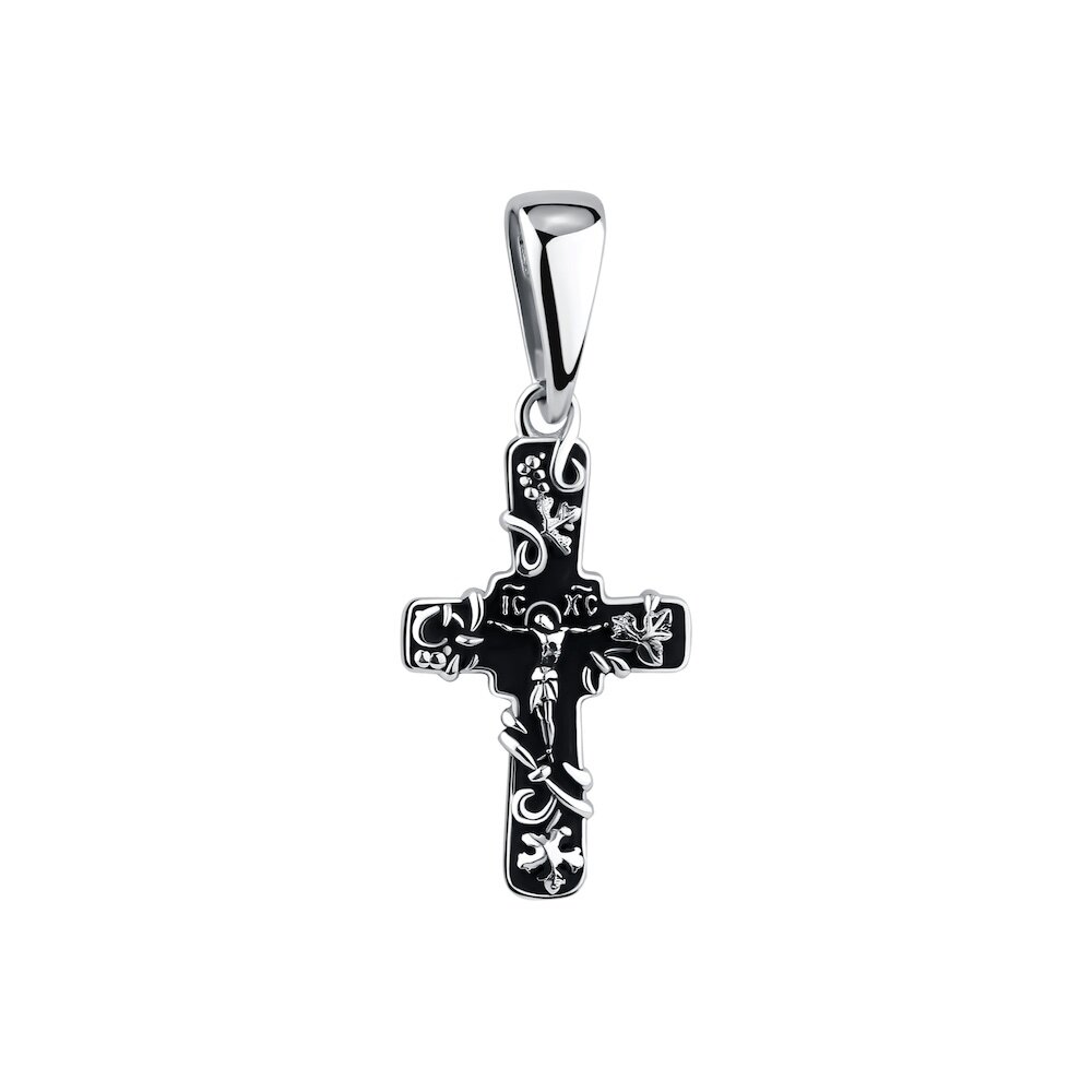 Купить Крест из серебра "Виноградная лоза" (42741)