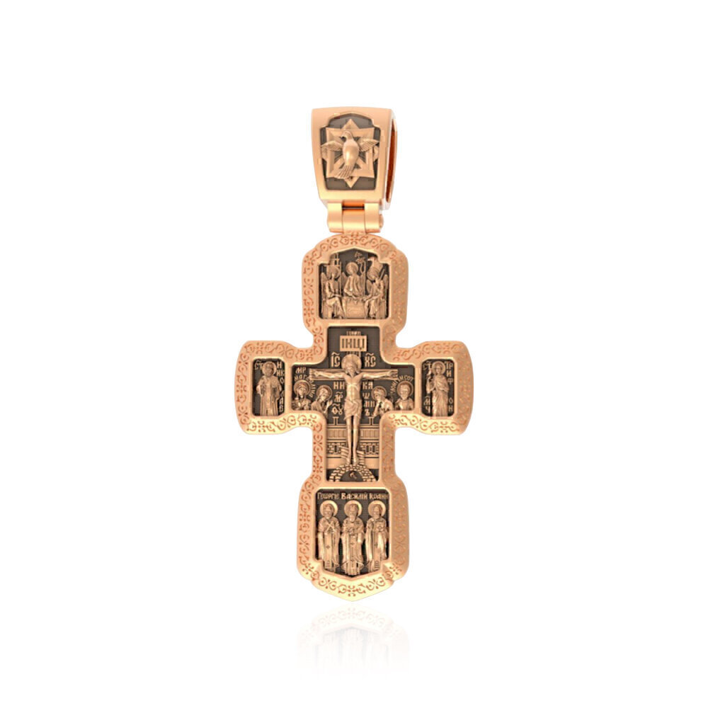 Купить Крест из красного золота "Божия Матерь Всецарица" (2198)