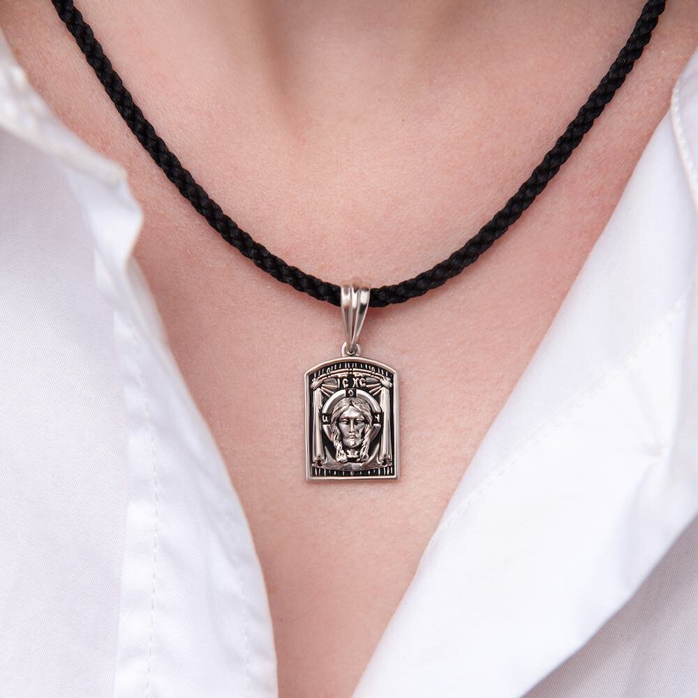 Купить Образ из серебра "Спас Нерукотворный" (52886)