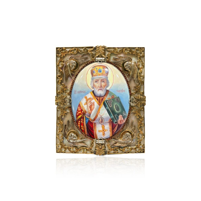 картинка Икона "Святой Николай Чудотворец" финифть (20603) 