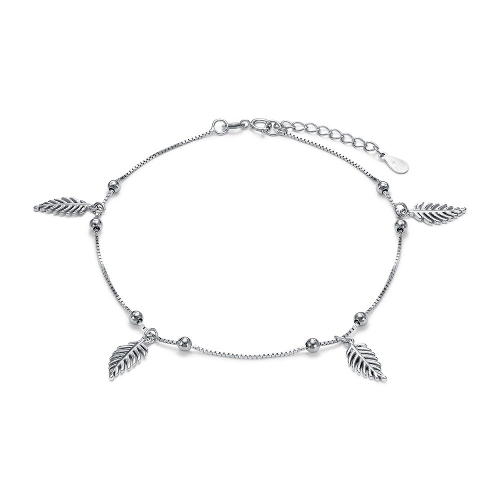 Купить Браслет из серебра "Перо" с подвесками (12203)