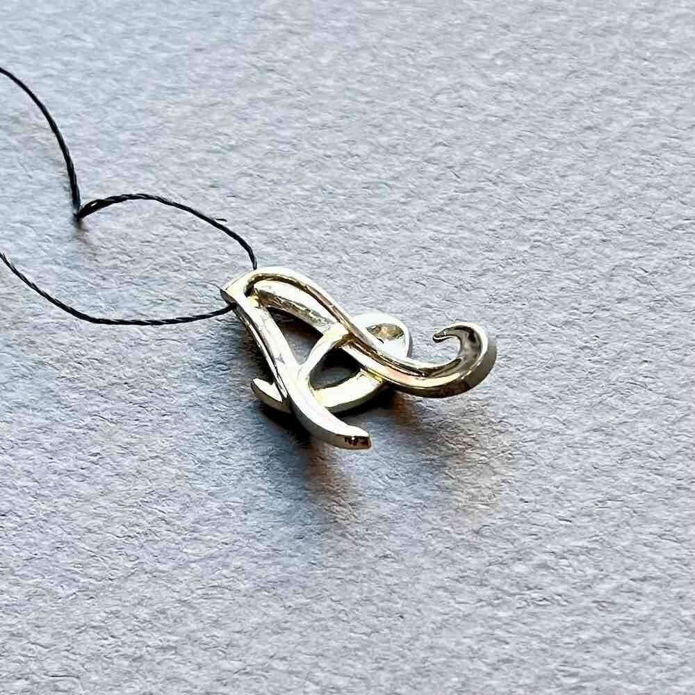 Купить Подвеска из белого золота "Буква А" с бриллиантами (51036)