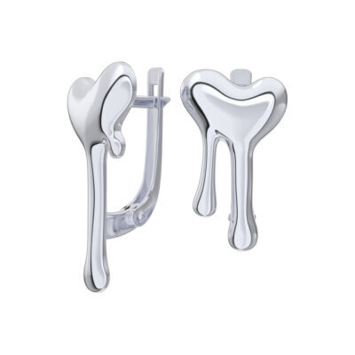 картинка Серьги из серебра "Сердечки" (72156) 