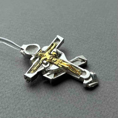 картинка Крест большой из серебра "Сердце Христа" (42452) 