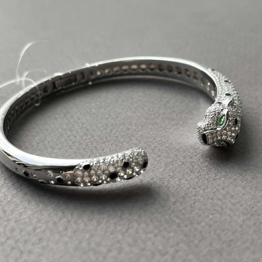 Купить Браслет из серебра "Пантера" с фианитами (12413)