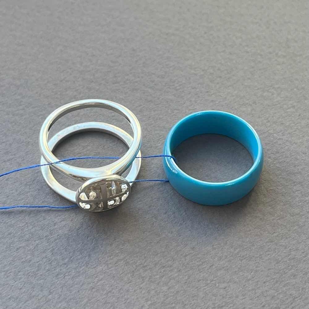 Купить Кольцо разборное из серебра "НИКА" вставка керамика (32380)