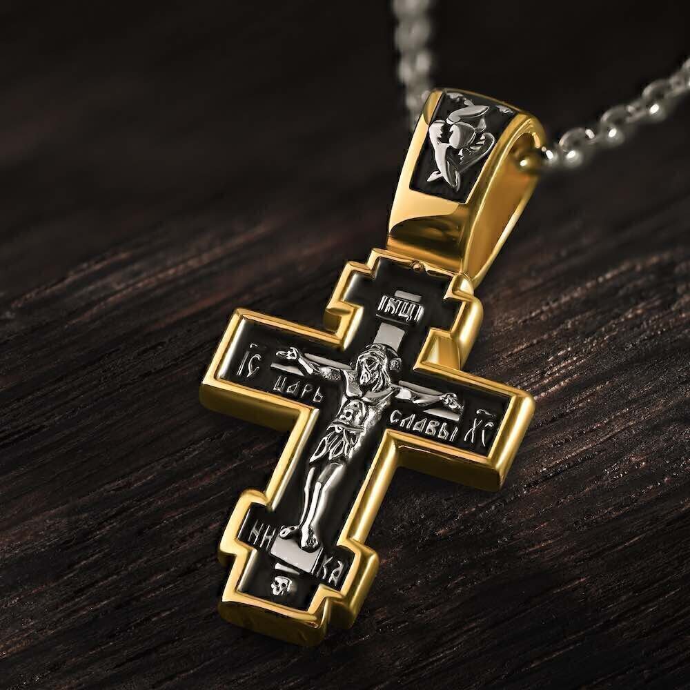 Купить Крест из серебра "Божия Матерь Покрова" (42759)